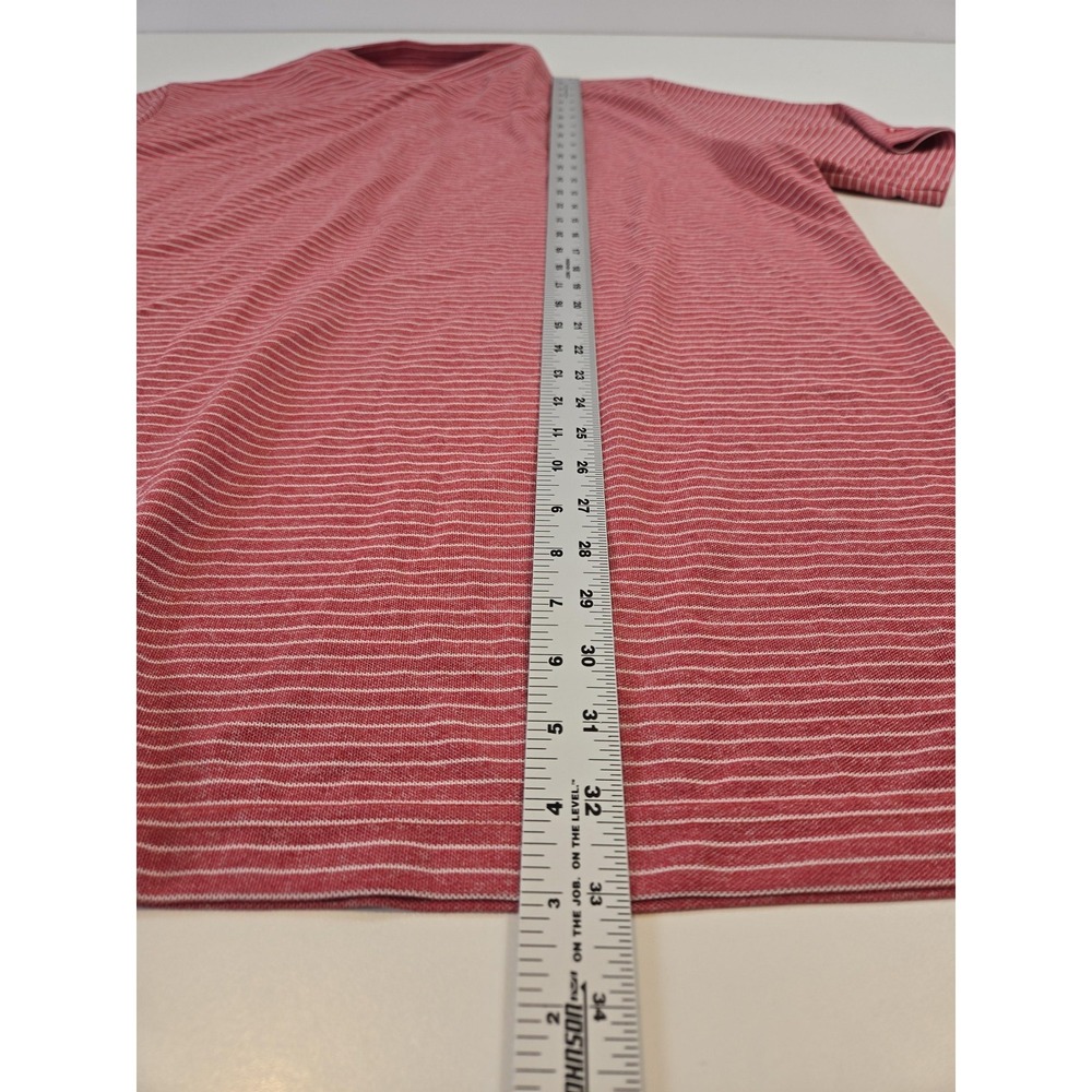 Wisconsin Badgers Polo Shirt Mens 2XLT Red White Striped NCAA Antigua UW Golf - Picture 5 of 7